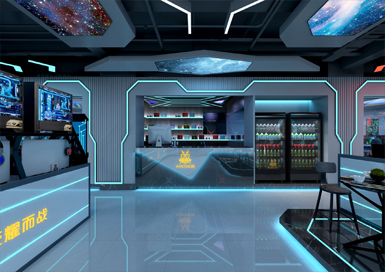 寧波ARES電競(jìng)網(wǎng)咖裝修設(shè)計(jì)案例效果圖