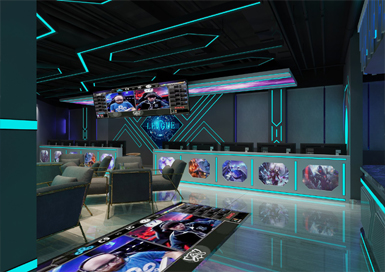 溫州科技網(wǎng)咖裝修設(shè)計案例效果圖